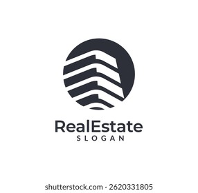 Modern property real estate logo vector, art icon logo of a modern house or home real estate business