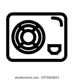 Modern PSU PC Component icon symbol