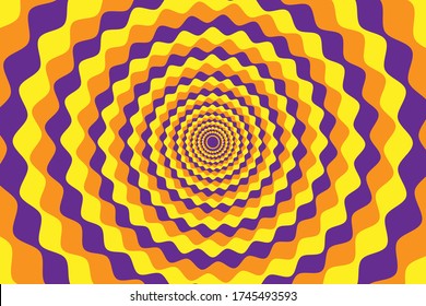 Modern psychedelic optical illusion background