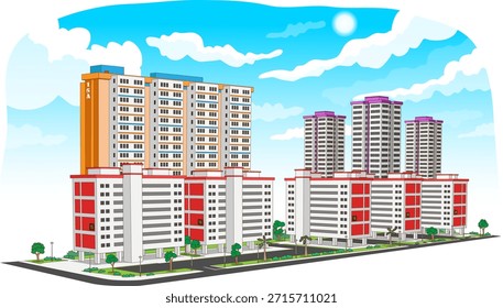Los modernos pisos públicos de Singapur, rodeados de exuberante vegetación, muestran una vida urbana Accesible y de alta calidad, con más del 80% de los residentes en casas construidas por el gobierno.