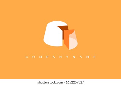 Modern Pudding Logo. Simple Icon, Template Design