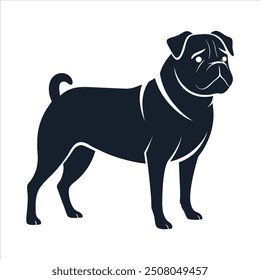 Modern pug dog vector design.