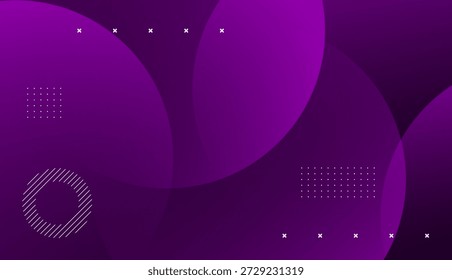 Fundo abstrato roxo moderno com formas circulares e profundidade em camadas.