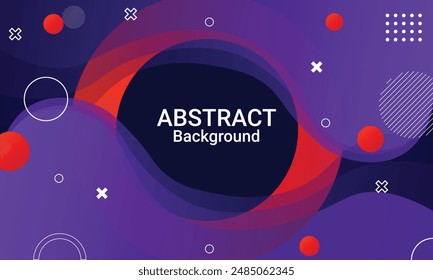 Fondo abstracto púrpura moderno. Composición de Formas dinámicas. Ilustración vectorial.