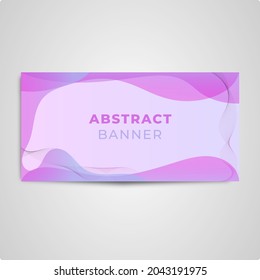 modern purple abstract banner web template with waves element