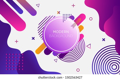modern purple abstract geometry background with line,circle,dots,triangle,can be used in cover design, poster, flyer, book design, website backgrounds or advertising. vector illustration.