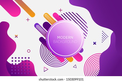 modern purple abstract geometry background with line,circle,dots,triangle,can be used in cover design, poster, flyer, book design, website backgrounds or advertising. vector illustration.