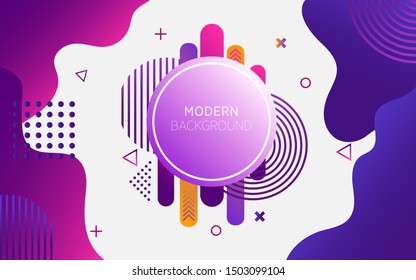 modern purple abstract geometry background with line,circle,dots,triangle,can be used in cover design, poster, flyer, book design, website backgrounds or advertising. vector illustration.