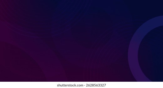 Modern purple background with circle and circle line elements. Vector illustration