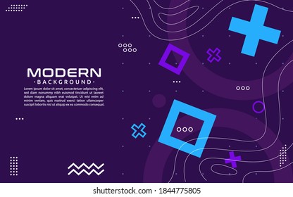Fondo púrpura moderno con forma abstracta geométrica.