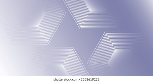 Modern purple modern background with hexagon elements. Digital technology concept lines simple background abstract design