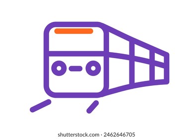 Modern Purple Bus Icon Design