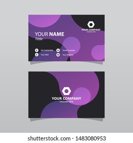 Modern purple bussines card template. Elegant element composition design with clean concept.