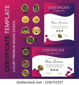 Modern Purple Certificate Background Template