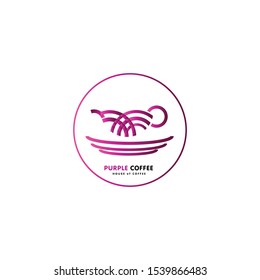 modern purple color coffee logo for your brand