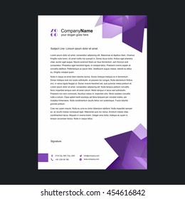 Modern Purple Corporate Letterhead