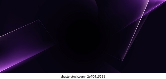 Modern Purple Dark Abstract background with diagonal lines and polygon elegant background and banner business product present