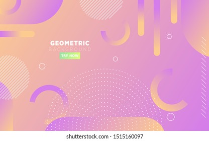 modern purple gradient abstract geometric shape background with circle dots. can be used in cover design, poster, flyer, book design, website backgrounds or advertising. vector illustration.