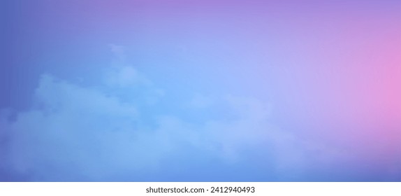 Modern purple gradient backgrounds with clouds. Header banner. Bright abstract presentation backdrop. Vector illustration