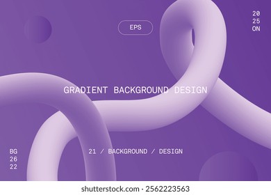 Modern purple gradient poster background vector set. Minimalist style and text cover template with vibrant perspective 3d geometric design for social media, cover, banner, flyer 