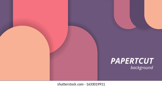 Modern Purple Minimalis Papercut Background