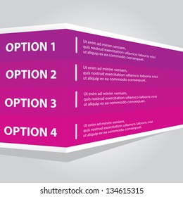 Modern purple paper Design template / can be used for infographics / numbered banners / horizontal cutout lines / graphic or website layout vector