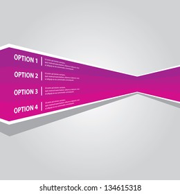 Modern purple paper Design template / can be used for infographics / numbered banners / horizontal cutout lines / graphic or website layout vector