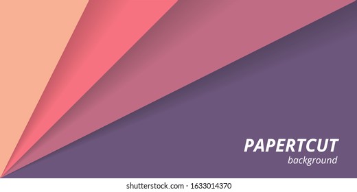 Modern Purple Papercut Abstact Background