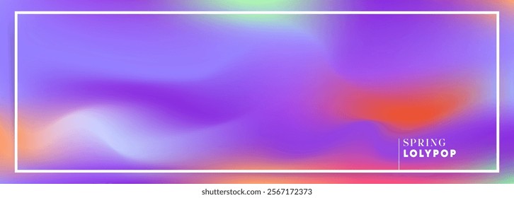 Modern Purple and Pink Gradient Backdrop. An energetic pastel watercolor mesh for summery neon designs, fashion templates, and soft abstract banners.