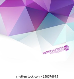 Modern purple polygon background and space for your text, vector illustration