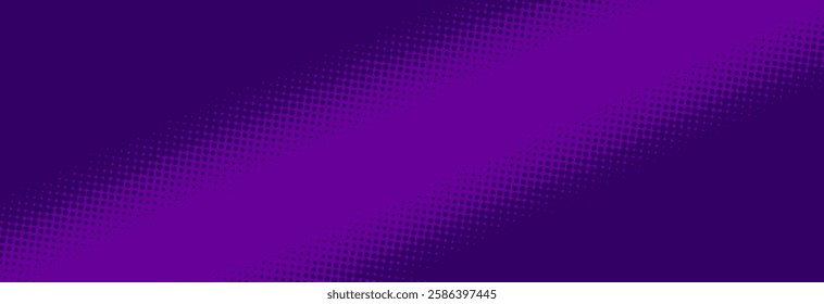 Modern purple pop art background with halftone dots in comic style, vector illustration EPS10