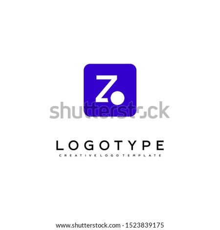 modern purple rounded square Z logo letter simple design concept isolated on white background