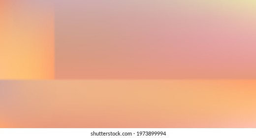 Modern Purple Smooth Geometric Surface Backdrop. Pink Sunrise Pastel Smooth Watercolor Colorful Surface. Sunset Orange Empty Blurred Background. Blank Yellow Soft Gradient Mesh Screens Illustration.