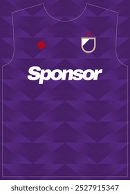 Jersey moderno de sublimación de textura de triángulo púrpura inspirado en el diseño de Fiorentina