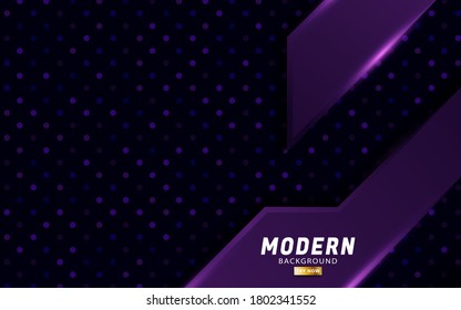 modernes violettes Vektorhintergrund-Banner. Abstrakte, realistische Papierschnitt-Dekorationstextur mit Punktmuster. 3D-Hintergrund. Vektorgrafik. Decken Sie die Layoutvorlage ab. Materialdesign-Konzept
