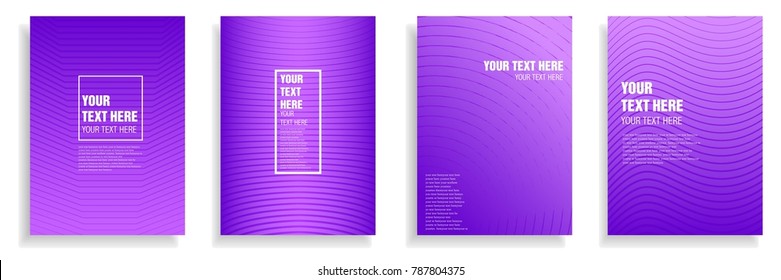 diseño moderno de la cubierta violeta con un diseño geométrico dinámico de degradado de medio tono.