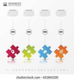 Modern puzzle infographic concept. Vector illustration