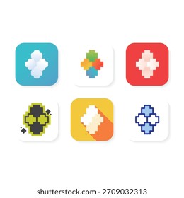 Logotipo moderno do aplicativo da peça do quebra-cabeça simbolizando a conexão e a colaboração