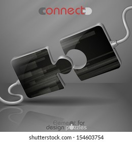 Modern Puzzle Template. Vector Illustration. Eps 10.