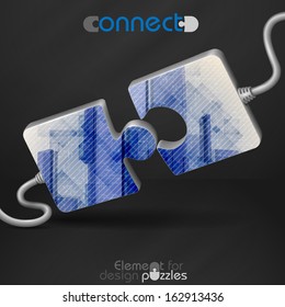 Modern Puzzle Template. Vector Illustration. Eps 10.