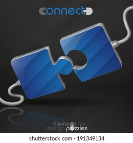 Modern Puzzle Template. Vector Illustration. Eps 10.