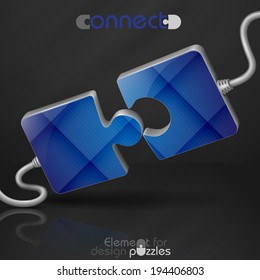 Modern Puzzle Template. Vector Illustration. Eps 10.