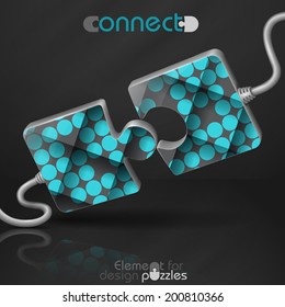 Modern Puzzle Template. Vector Illustration. Eps 10.