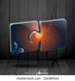 Modern Puzzle Template. Vector Illustration. Eps 10