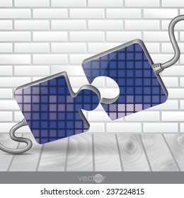 Modern Puzzle Template. Vector Illustration. Eps 10.