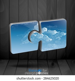 Modern Puzzle Template. Vector Illustration. Eps 10