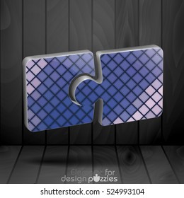 Modern Puzzle Template. Vector Illustration. Eps 10
