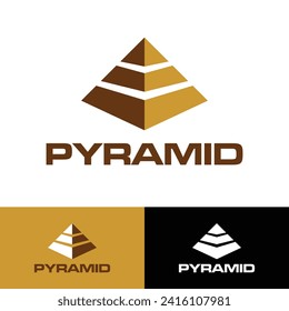 modernes Pyramidenlogo minimalistischer Stil  