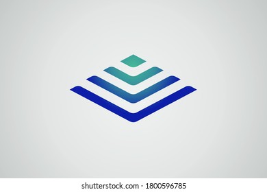 Moderne Pyramid-Logo-Vorlage Vektorgrafik