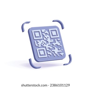 Modern qr code, great design for any purposes. Computer technology concept. Vector isolated icon